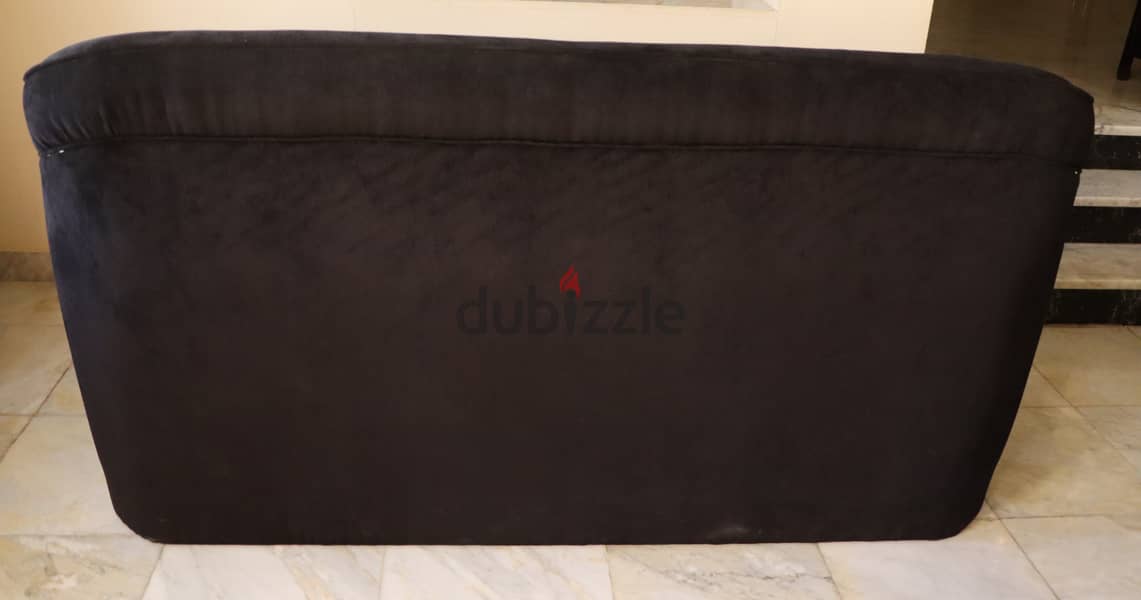Used Sofa 2 Seater Black Fabric 3