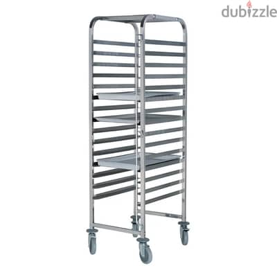 ترولي صواني ستانلس ستيل قياس(40سم*60سم)Stainless steel tray trolley
