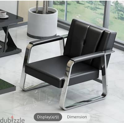 كراسي استيل مع جلد مكتبيه وخارجيه Steel chairs for office and outdoor