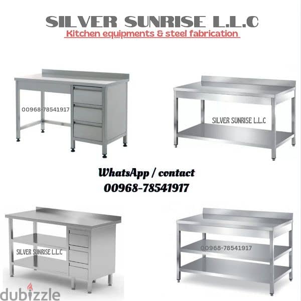 fabricating ss table with middle shelf 1