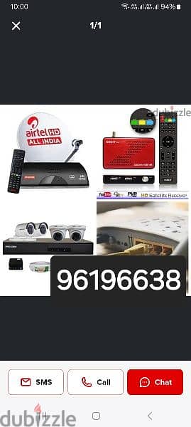 Airtel hd receiver with months tamil telgu kannada malyalam