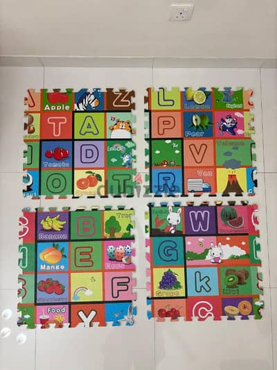 Kids/ baby soft form puzzle mat 4 pcs