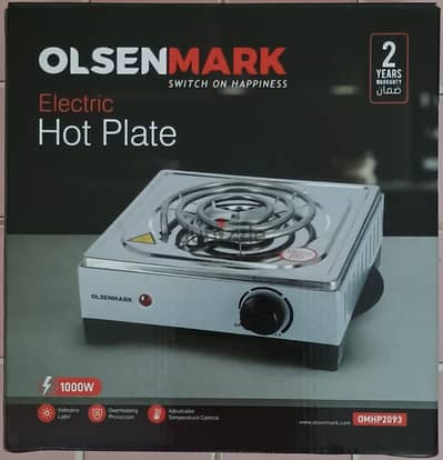 ELECTRICA HOT PLATE HEATER - 1000W, Olsenmark, like New, only Cash
