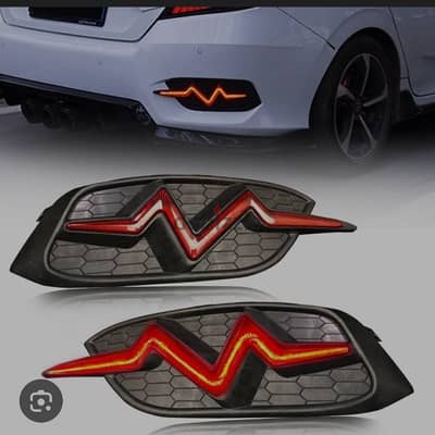 Honda civic 2016 to 2021 Rare bumber reflector led light