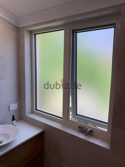 Privacy Glass Sticker | Frosted Design , Black tinted UV protection