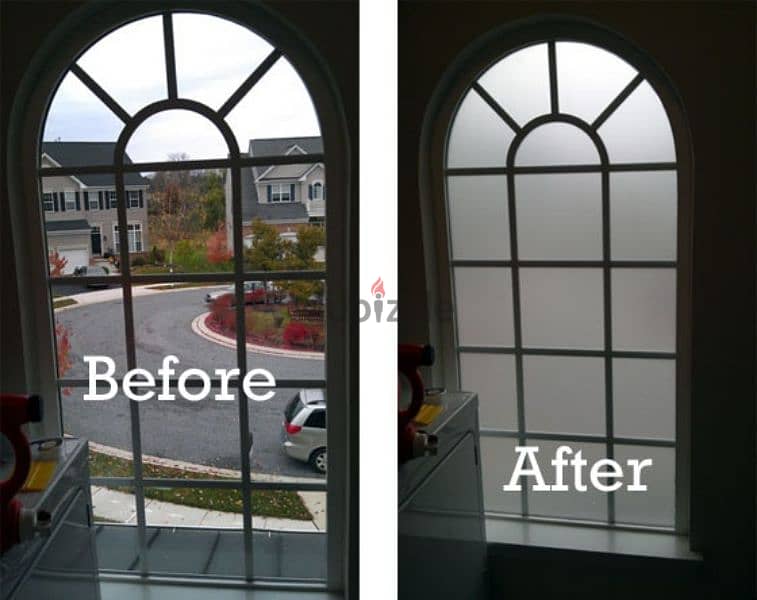 Professional Frosted Glass Film & Sticker Service 1