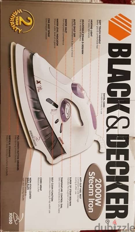 BRAND NEW Black & Decker Steam Iron 5