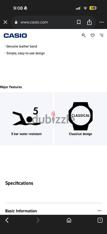 casio leather strap watch 3