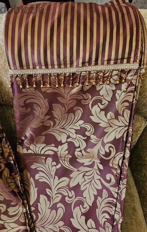 BRAND NEW Printed curtains with beads (3 pieces) 2
