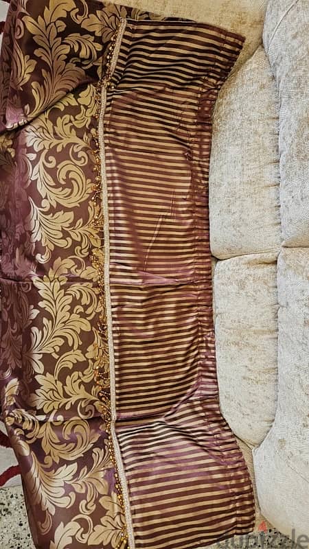 BRAND NEW Printed curtains with beads (3 pieces) 3