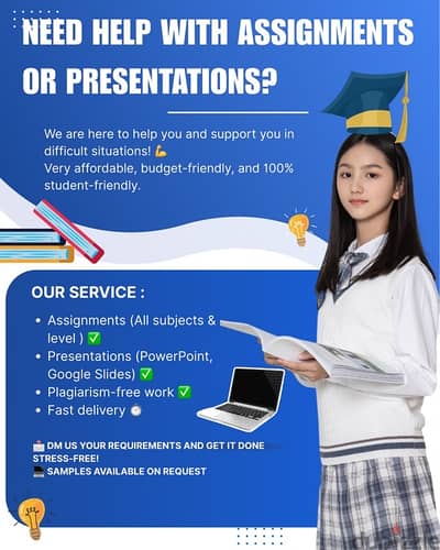 All Assignments and Presentations help, professional & affordable