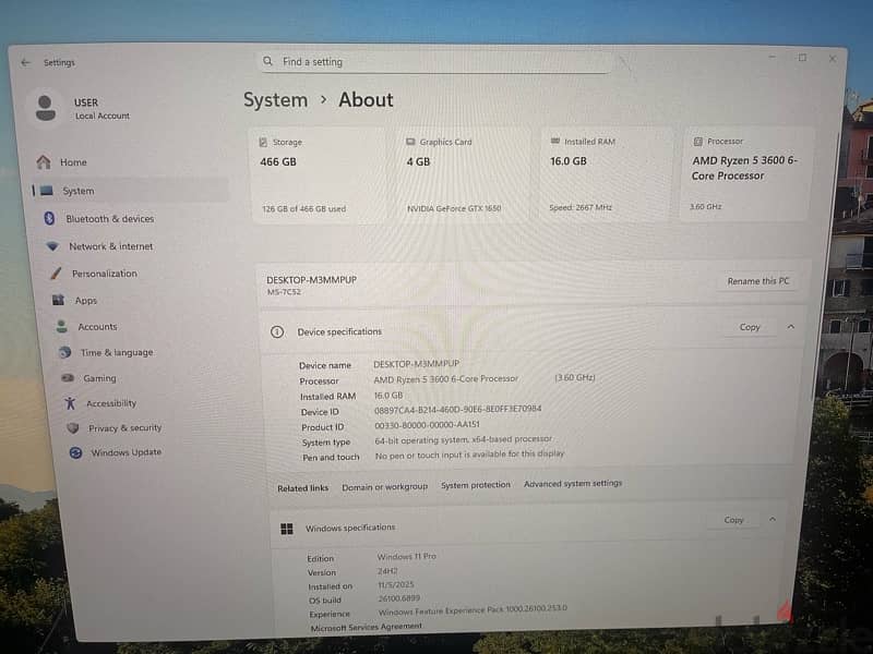 Complete GamingWorkPC Ryzen5 3600 16GB GTX 1650 1