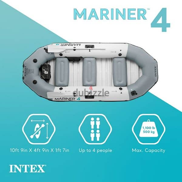 Intex inflatable boat mariner 4 3