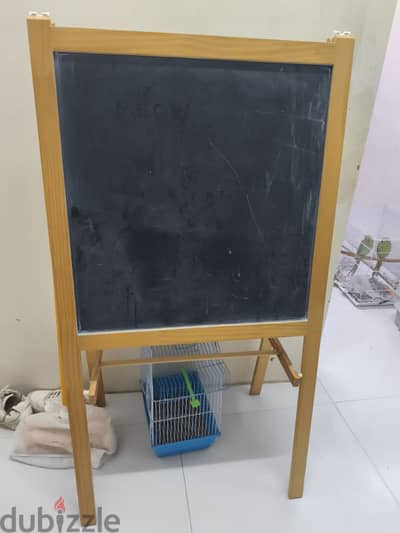 Black and white board.