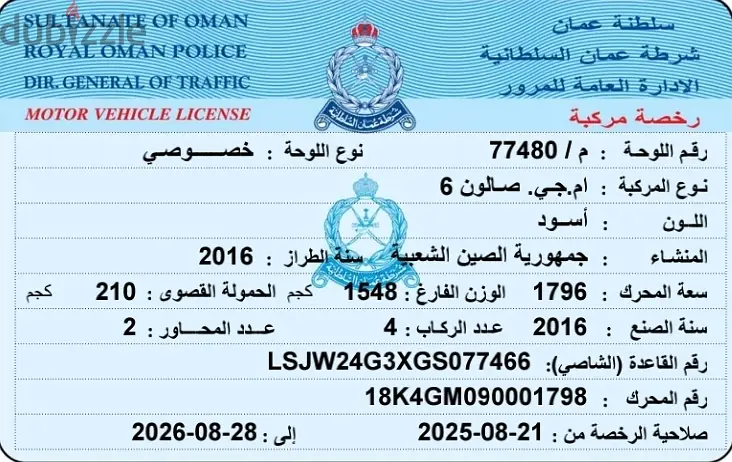 إم جي 6 – موديل ٢٠١٦ (اشترى في ٢٠١٧)65500264164867127
