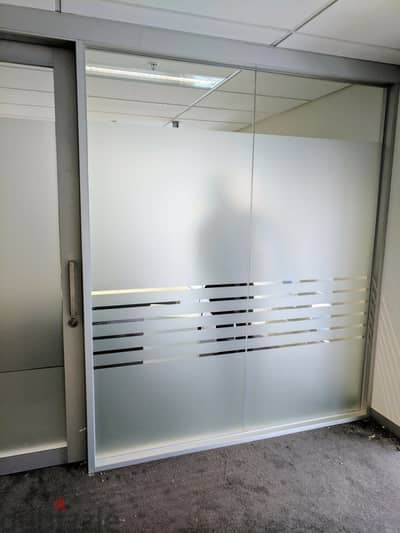 Blackout Frosted sticker Black UV film installation for Office House Glass Windows ||||||||  ||||||