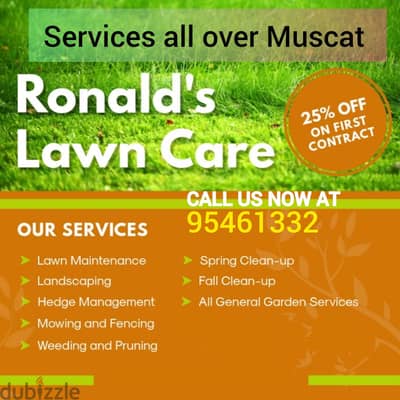 Gardener Service Plants Trimming Shapping Rubbish removal Soil changing Artificial grass or Pebbles