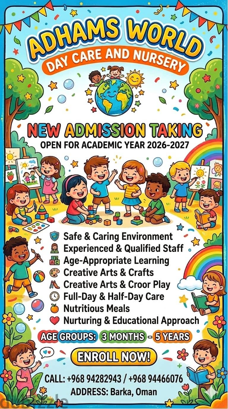 ADHAM'S WORLD DAY CARE & NURSERY (MONTESSORI TEACHING)BARKA 1