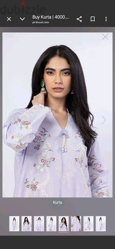 Pakistani kurti embroidered raw silk 1