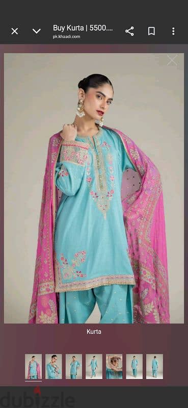 embroidered raw silk kurti