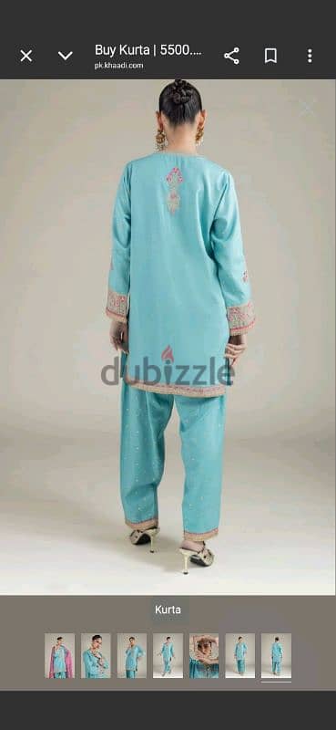 embroidered raw silk kurti 3