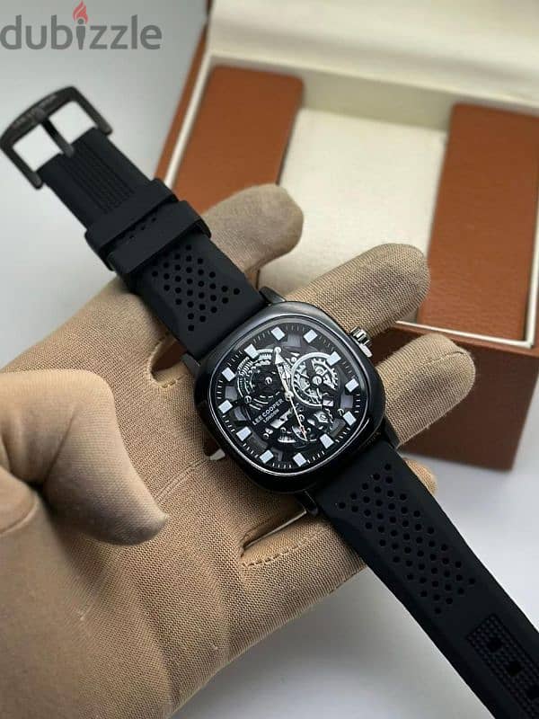 Lee Cooper Skeleton Rubber strap watch 3