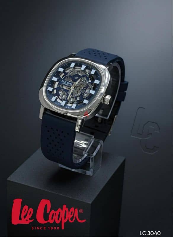 Lee Cooper Skeleton Rubber strap watch 5