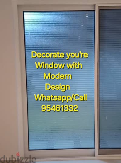 Blackout Frosted sticker Black UV film installation for Office House Glass Windows /////