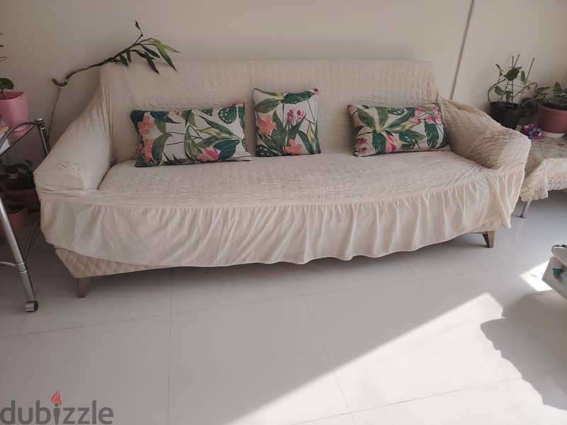 Sofa Elastic Covers 3+3+1+1 - Cream Color 3