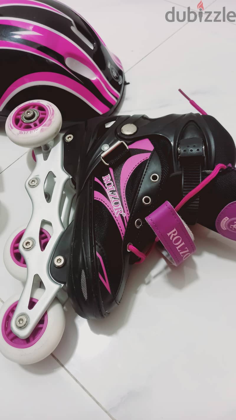 Kids Roller Skates – Used Twice | Like New | Size M (35-38) | 4 OMR 5