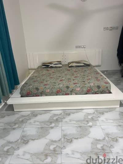 bed with mattress