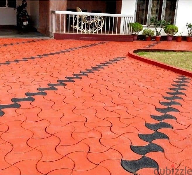 tiles  interlock and paint working 14