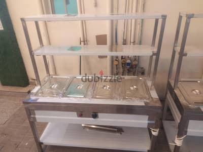 fabricating stainless steel bain Marie with over shelf