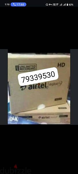Airtel HD receiver New With Six months  Tamil Malayalam telg