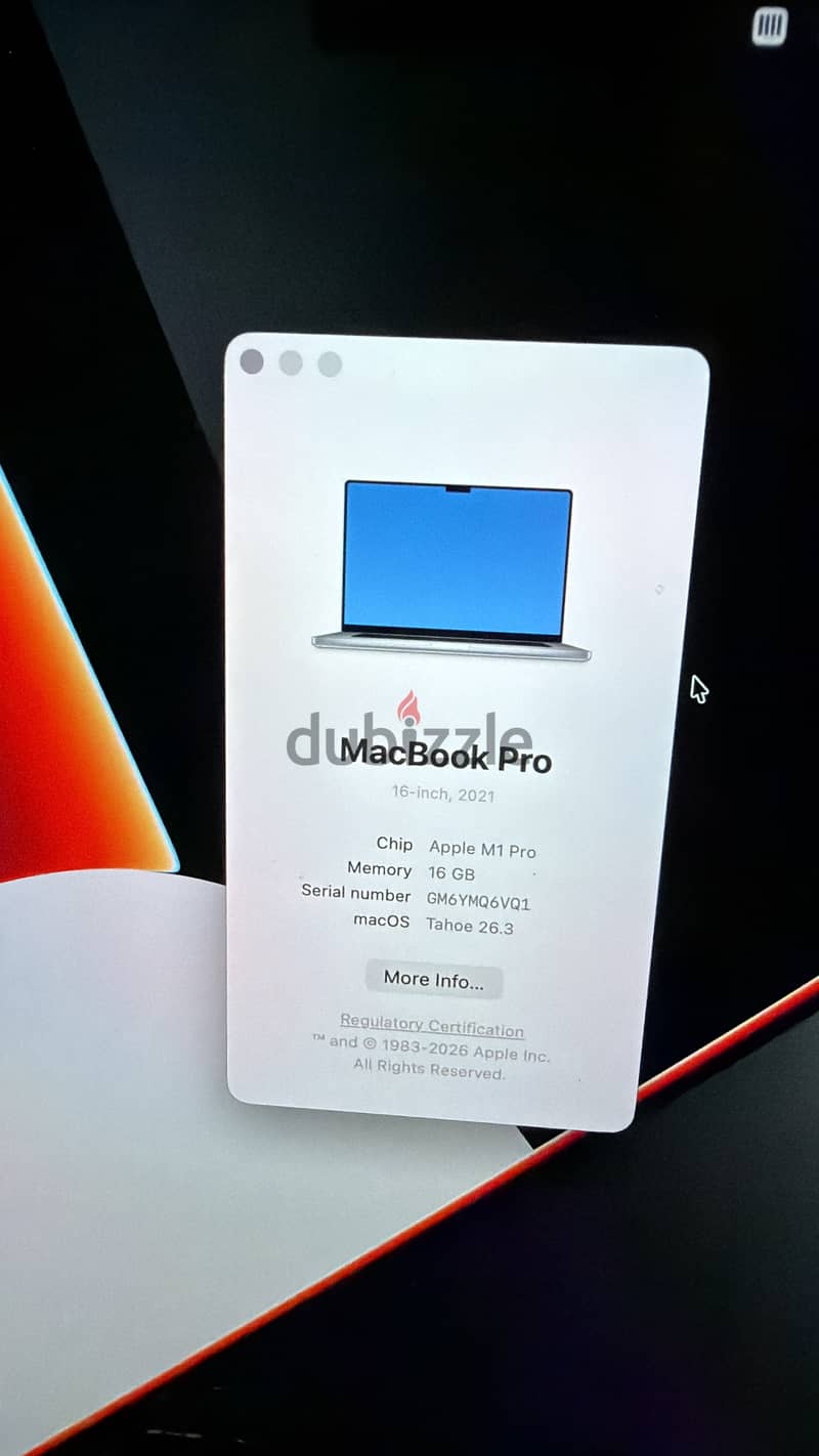 Macbook 16inch M1 Pro | 16gb Ram | 1Tb SSD 1
