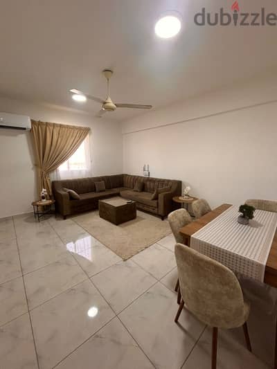 furnished flat 1bhk in elkhwair close to badr elsama and radison blue