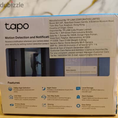 Home Security wifi TAPO Camera