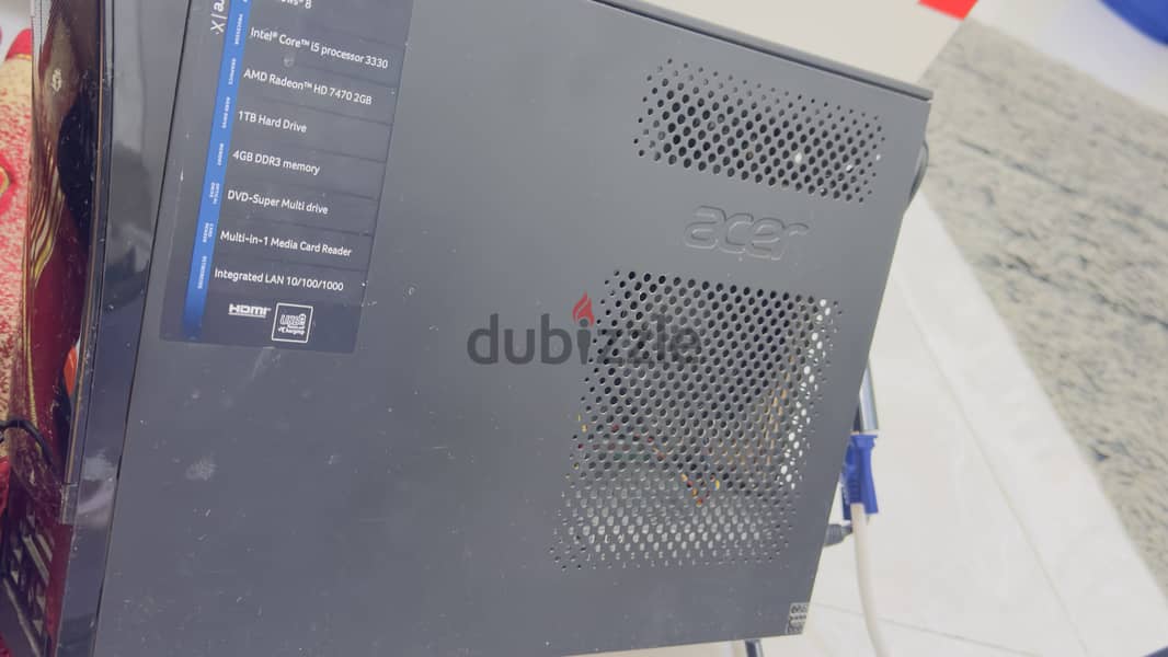 Acer Desktop PC with Del monitor for both 1