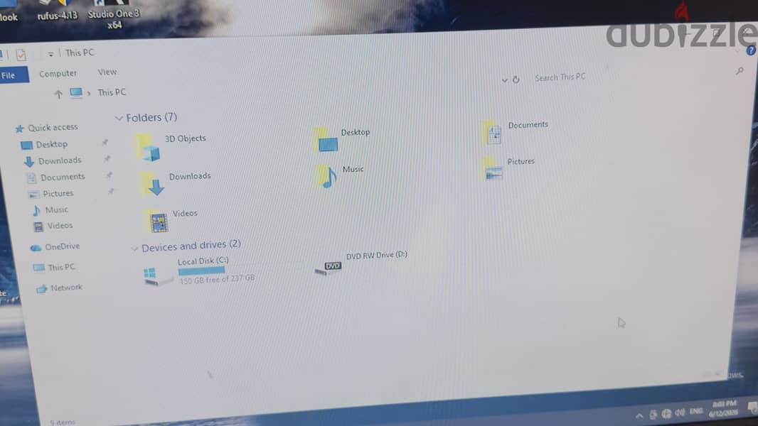 Acer Desktop PC with Del monitor for both 3