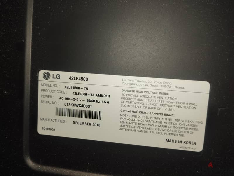 LG LED 53".  97176976 2