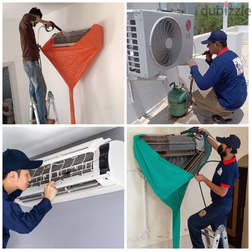 muscat ac gas charge capester change compressor change cleaning 2