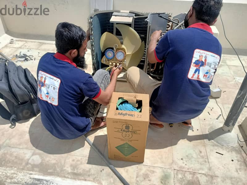 muscat ac gas charge capester change compressor change cleaning 3