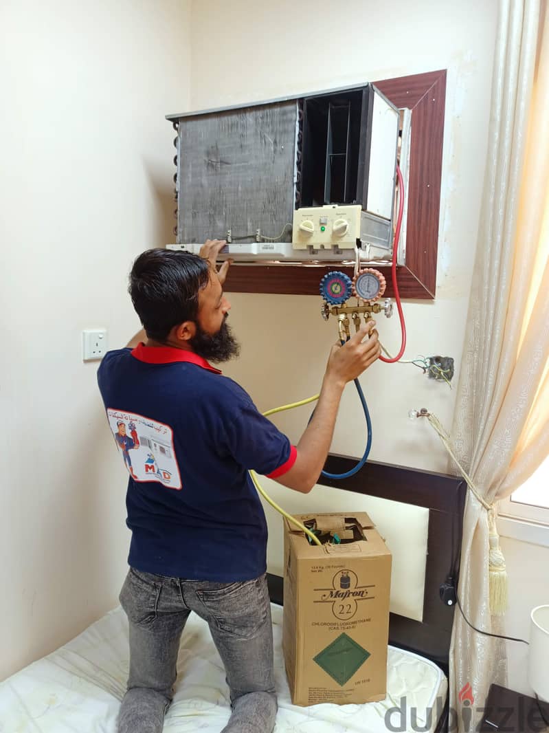 muscat ac gas charge capester change compressor change cleaning 9