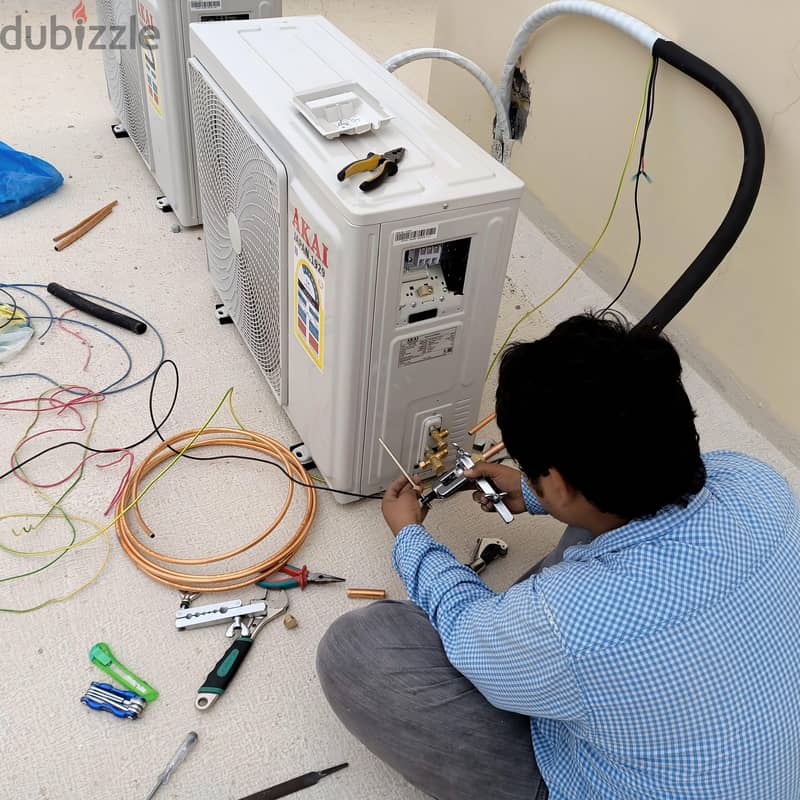 muscat ac gas charge capester change compressor change cleaning 10