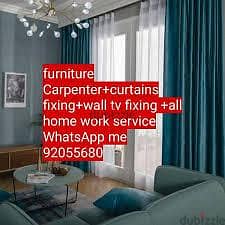 curtain/TV/photo fix in wall/IKEA fix,carpenter work/drilling,frame 1