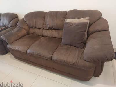 Sofa set (3+2+1 seaters) - Dark Chocolate color - good condition