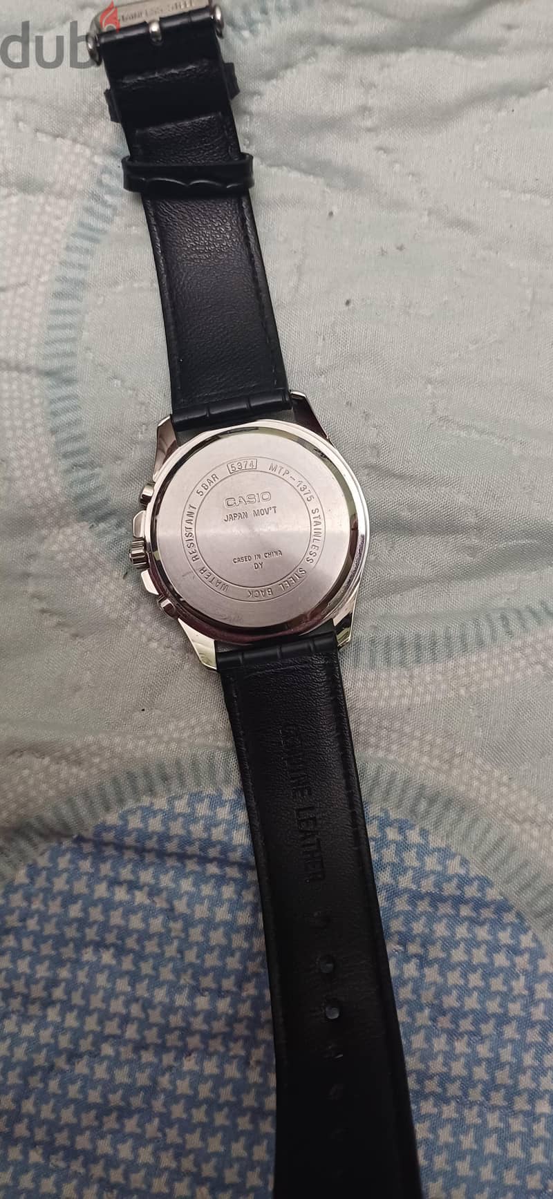 Original Casio MTP-1375 | Black Dial | Black Leather Strap | Japan 2