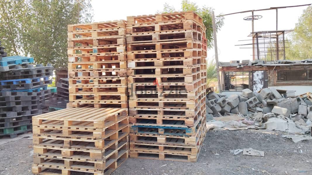 wood and plastic pallet available 3