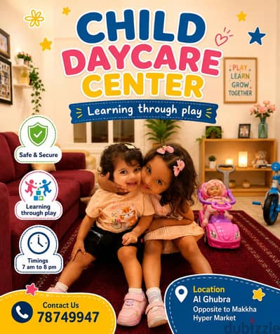 Daycare / Babysitting (Al ghubra) from 7am to 8 pm