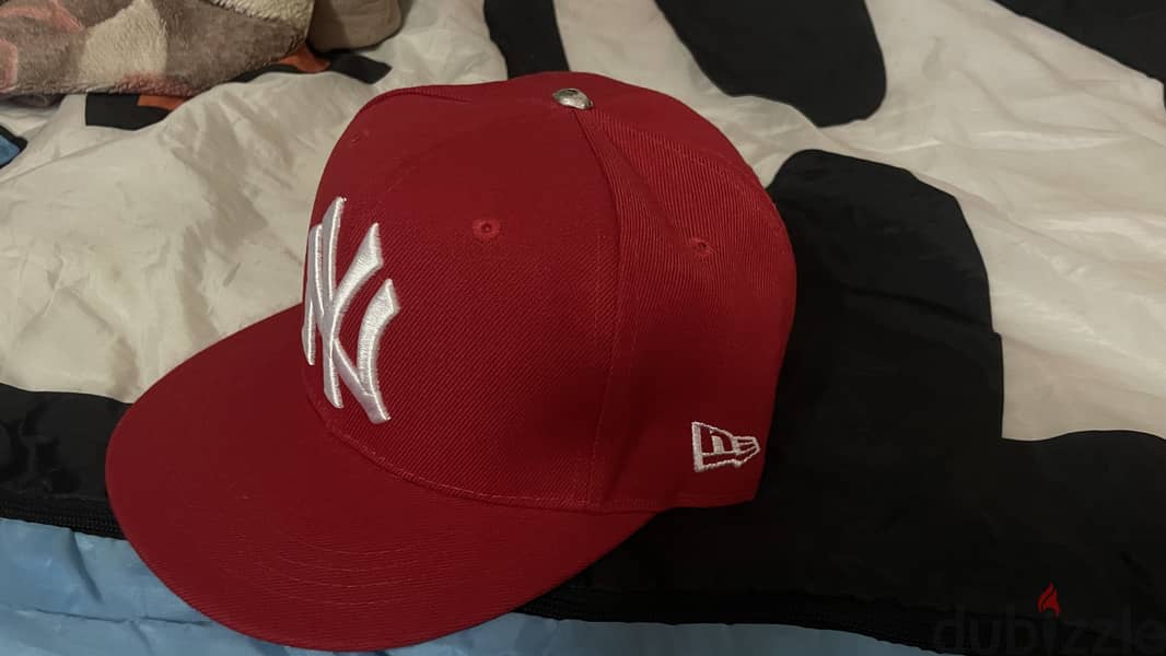 New Era New York Yankees Red White Adjustable Baseball Cap Hat 2